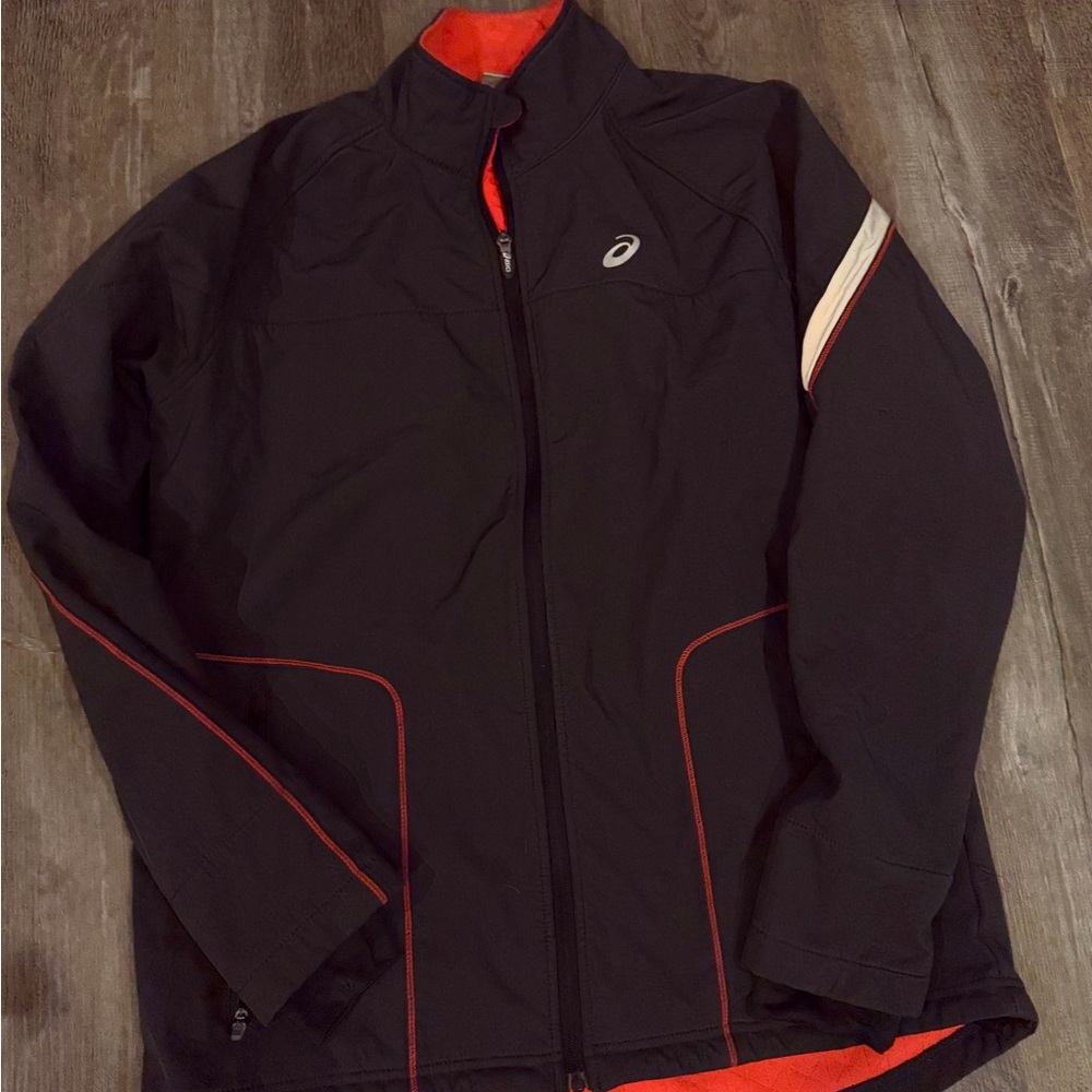 Asics Grey and  Pink Performance Jacket